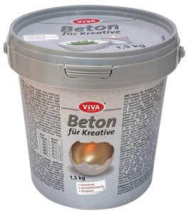 ViVA DECOR Béton pour créatifs, à grain fin, seau de 1,5 kg