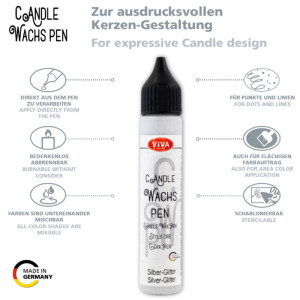 ViVA DECOR Candle Wachs Pen, 28 ml, blanc