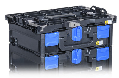 allit Boîte de rangement EuroPlus MetaBox 145, noir/bleu