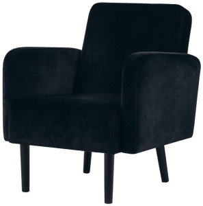 PAPERFLOW Fauteuil LISBOA, habillage en velours, anthracite