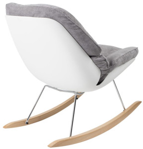 PAPERFLOW Fauteuil à bascule LAZY, blanc/gris