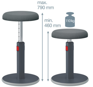 LEITZ Tabouret assis-debout Ergo Cosy Aktiv, jaune