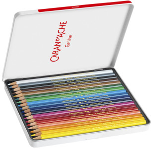 CARAN D'ACHE Crayons de couleur Swisscolor, étui métal de 30