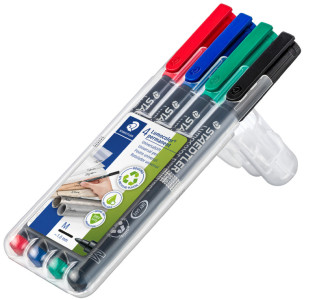 STAEDTLER Marqueur permanent 317M Lumocolor, étui de 4