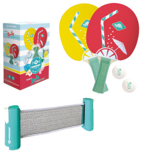 SCHILDKRÖT Set de tennis de table Spin, motif tropical