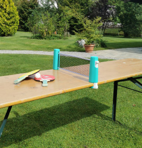 SCHILDKRÖT Set de tennis de table Spin, motif tropical