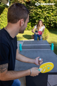 SCHILDKRÖT Set de tennis de table Spin, motif tropical