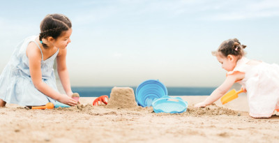 SCHILDKRÖT Kit de jouets de plage 7en1, bleu