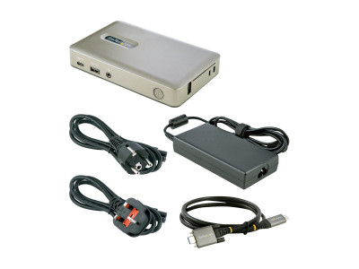 Startech : USB C DOCK DISPLAYPORT 4K 30HZ OR VGA/65W PD/4-PORT USB HUB/GBE