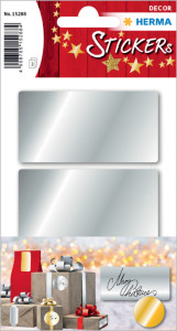 HERMA Sticker de Noël, rectangulaire, 34 x 67 mm, argent