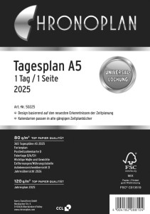 CHRONOPLAN Tagesplan 2024, 1 Tag/1 Seite, DIN A5