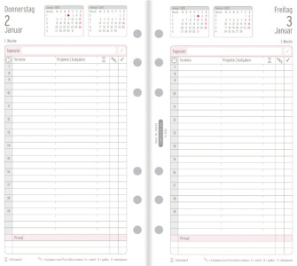 CHRONOPLAN Tagesplan 2024, 1 Tag/1 Seite, Midi, 96 x 172 mm