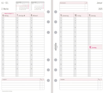 CHRONOPLAN Wochenplan 2025, 1 Woche/2 Seiten, Midi, Spalten