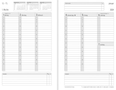 CHRONOPLAN Buchkalender Business Edtition 2024, A5, schwarz