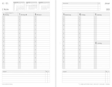 CHRONOPLAN Buchkalender Business Edtition 2024, A5, schwarz