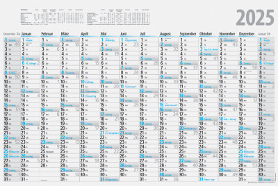 rido idé Wandkalender Plakatkalender, 700 x 470 mm, gefalzt