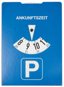 RNK Verlag Parkscheibe mit Ladescheibe, Karton, blau/grün