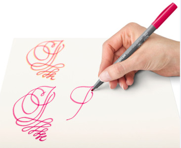 STAEDTLER Feutre pigment calligraphy pen, étui de 12