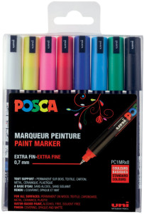 POSCA Marqueur à pigment PC-1MR, pochette de 8, assorti