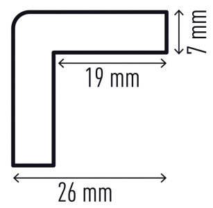 DURABLE Profilé de protection des angles C19, longueur: 1 m