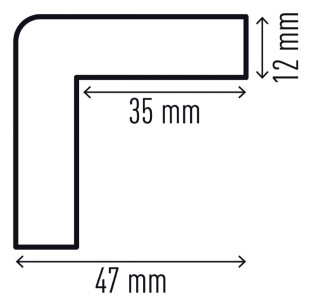 DURABLE Profilé de protection des angles C19, longueur: 1 m