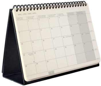 sigel Calendrier de table Conceptum 2024, env. A5, noir