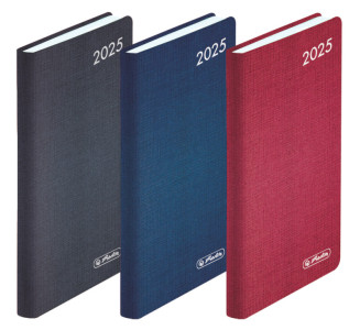 herlitz Taschenkalender Classic 2024, farbig sortiert, A7