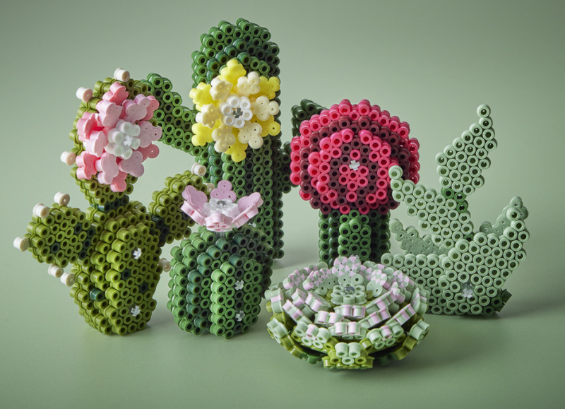 HAMA Perles à repasser midi Art 'Succulentes', coffret