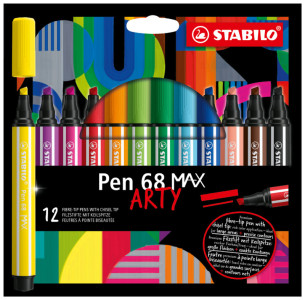 STABILO Feutre Pen 68 MAX, étui de 4 ARTY