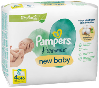 Pampers Lingette humide Harmonie New Baby, 1 x 46 pièces