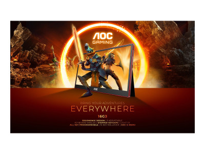 AOC : 16G3 B2C T3 15.6 16:9 WLED 1920X1080 144HZ 1X MICROHDMI 1.4