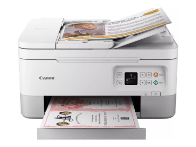 Canon : PIXMA TS7451I imprimante photo jet d'encre couleur 3-en-1 sans fil blanche