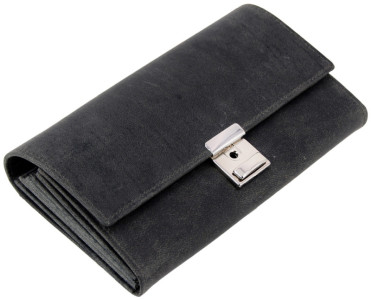 Alassio Portefeuille de serveur, en cuir velours, gris