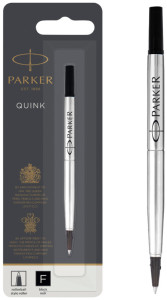 PARKER Recharge pour rollerball QUINK, blister de 2, bleu