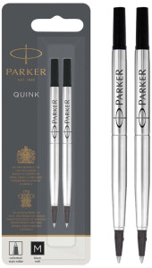 PARKER Recharge pour rollerball QUINK, blister de 2, bleu