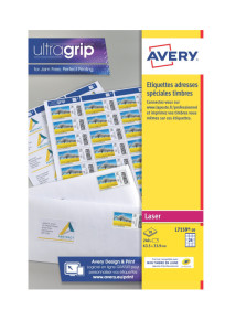 AVERY Etiquette SPECIAL pour timbres, 63,5 x 33,9 mm, blanc