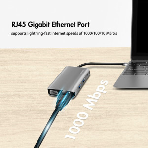 LogiLink Station d'accueil USB 3.2 (Gen 1), USB-C, 7 ports