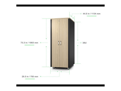 APC : APC NETSHELTER SOUNDPROOF SERVER RACK 38U 230V 1863H X 750