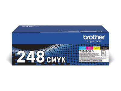 Brother TN248CMYK TN248VAL Pack de Cartouche de Toner Noir Cyan Magenta Jaune 1000 pages