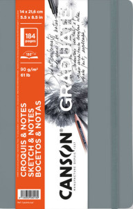 CANSON Carnet à croquis GRADUATE SKETCH & NOTES, gris clair