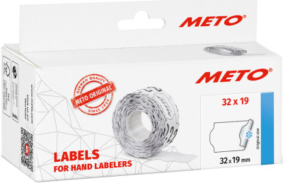 METO Étiquette pour étiqueteuse de prix, 26 x 12 mm, blanc