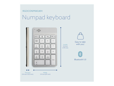 R-Go Tools : R-GO TOOLS NUMPAD BREAK WHITE BLUETOOTH NUMERIC KEYBOARD