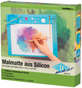 WEDO Malmatte aus Silikon, (B)400 x (T)500 mm, rosa