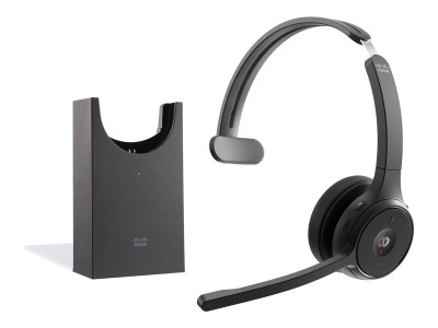 Cisco : HEADSET 721 WIRELESS SINGLE+STAND CARBON BLACK USBA B