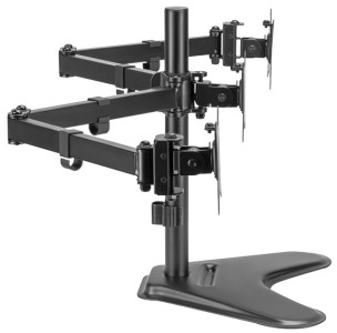 LogiLink Dreifach-Monitorarm mit Standfuß, Armlänge: 658 mm