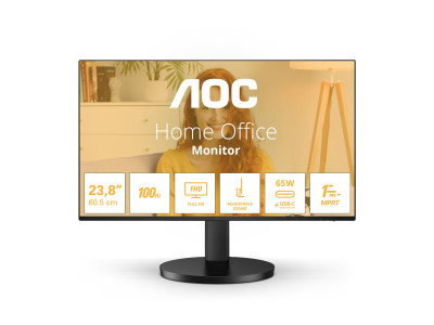 AOC : 24B3CF2 23.8IN IPS FHD 100HZ 250CD/4MS/HDMI/2USB/USB-C/HAS