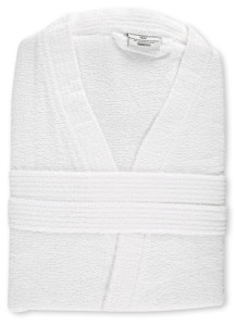 HYGOSTAR Peignoir de bain Kimono, taille L, en coton, blanc