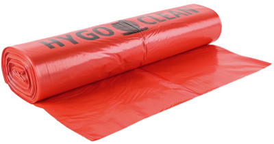 HYGOCLEAN Sac poubelle, 120 litres, en LDPE, rouge