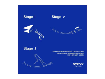 Brother : 9.0MM B ON W HEAT SHRINK tape HEAT SHRINK tape