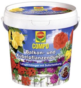 COMPO Balkon- und Kübelpflanzendünger, 1,2 kg Eimer